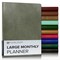 Gallery Leather Large Monthly Planner 2026, Elegantly Bound Calendar Planner and Notebook with Stylish Gold-Gilded Page Edges, 18 Months - 9.75 x 7.5 "
